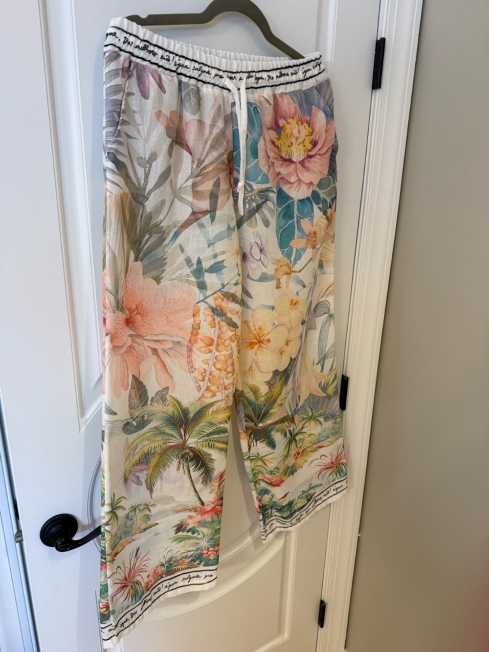 Linen blend Wide Leg Pants